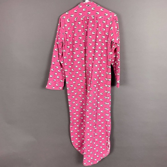 VINTAGE Woolrich Pink Sheep Flannel Long Nightgown Pajamas Size Small Made in US - Picture 5 of 5